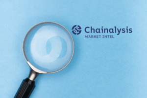 Lupe mit Logo von Chainanalysis