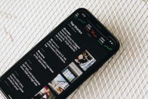 Smartphone mit News-App
