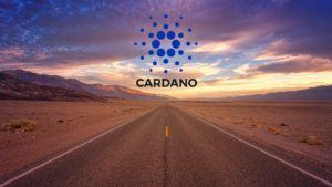Strasse mit Horizont (Symbol für die Zukunft von Cardano, ADA)