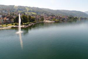Zug, Schweiz: Das Crypto Valley von oben