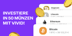 Vivid bietet mit 50 Coins die grösste Krypto-Auswahl Europas unter Banking-Apps