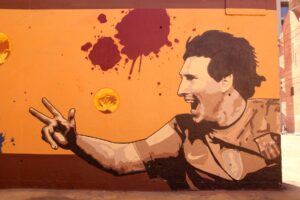 Graffiti von Lionel Messi