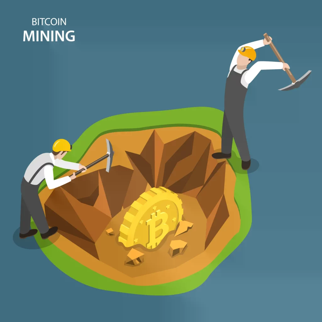 Bitcoin Mining Illustration