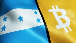 Flagge Honduras Bitcoin kombiniert