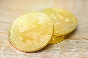 Zcash Münze physisch