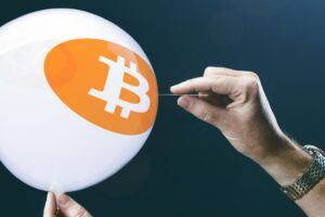 Bitcoin platzt Symbolbild
