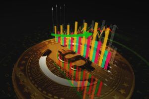 Stablecoin mit Kerzendiagramm