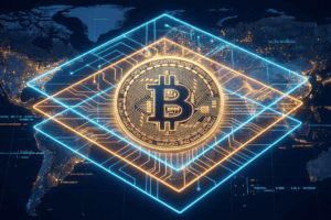 Bitcoin Abbildung auf verschiedenen Schichten um Layer 2 zu symbolisieren