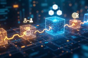 Milliarden-Markt: Citi sieht Tokenisierung bis 2030 bei 5,5 Billionen Dollar Abbildung der Funktionsweise der Blockchain als Basis für die Tokenisierung von realen Assets